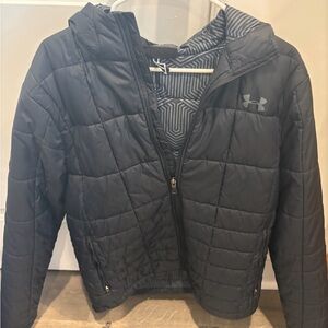 Under Armour Black Insulated Hooded Puffer Jacket
